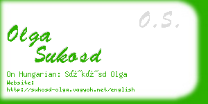 olga sukosd business card